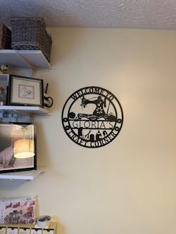 Custom Name Sewing Room Metal Sign Metal Wall Art Decoration