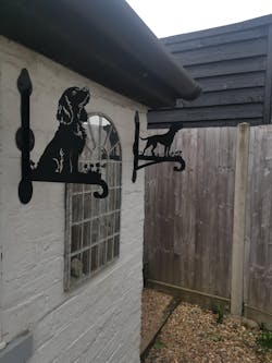 Cocker Spaniel Dog Metal Hanging Bracket Plant Stand