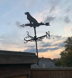 Golden Retriever Stainless Steel Weathervane