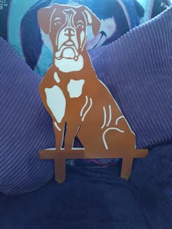 Boxer Metal Silhouette