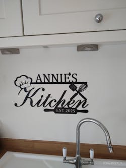 Custom Name Kitchen Sign Metal Wall Art Decoration