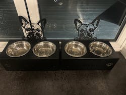 French Bulldog Personalized Name Pet Food Bowl Holder