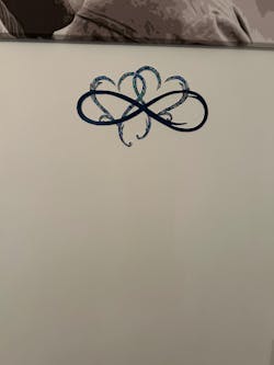 Eternal Twin Hearts Metal Wall Art