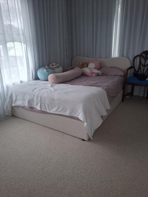 Albany Queen Boucle Bed Frame - Cream White