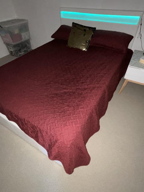 Double Package | Wanda LED Bed White & Normay Series Pillow Top Mattress (Medium Firm)