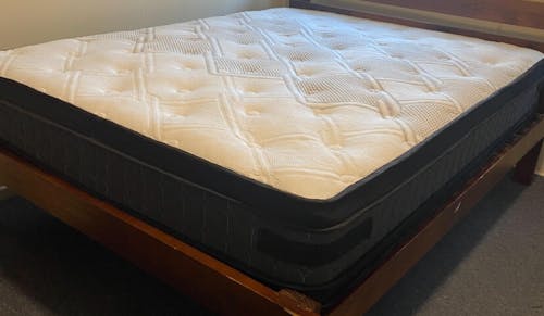 Queen Comfort Package | Luna Series Euro Top Mattress (Medium Firm), Deluxe Pillowtop Topper, 2 Deluxe & 2 Cooling Pillows