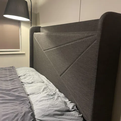 Moree Double Gas Lift Bed Frame with Charging Station - Charcoal