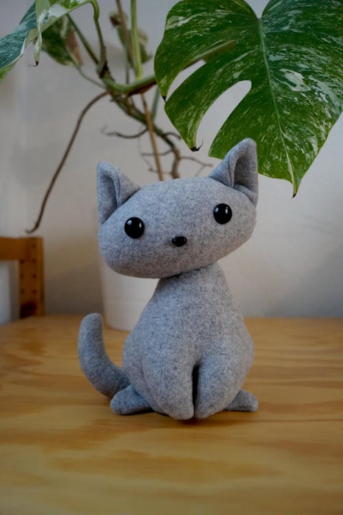 Sitting Kitty Cat Stuffed Animal Sewing Pattern, PDF Plush Pattern - Digital Download