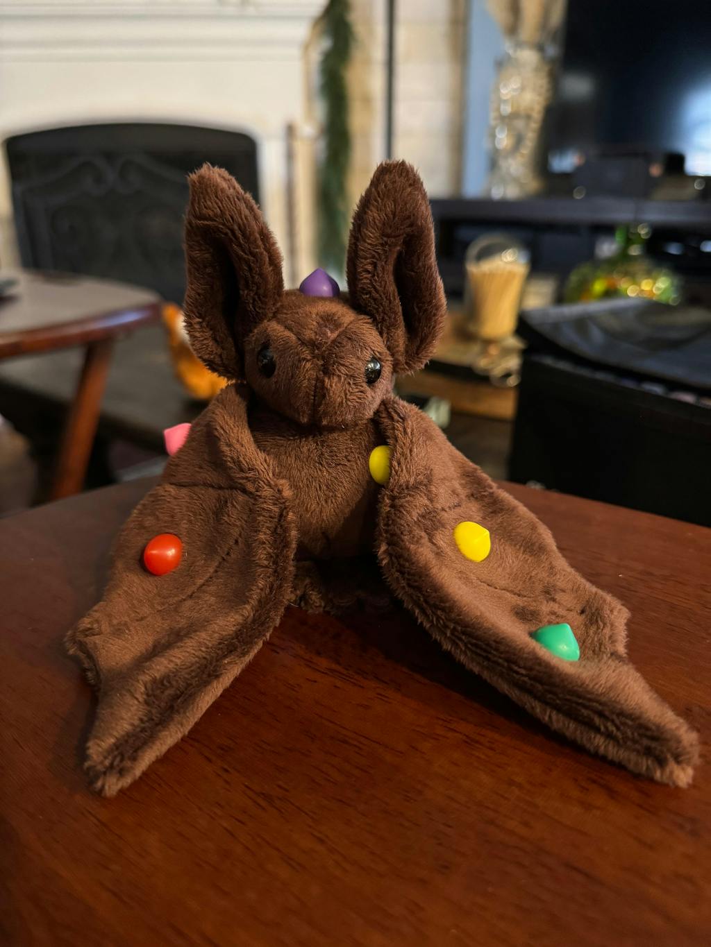 MADE TO ORDER - Rainbow Brownie Bat Stuffed Animal Plush Toy