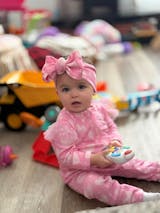 Love You More – Pink Heart Onesie