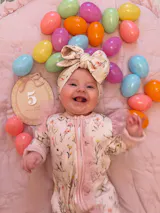 Bunny & Friends - Topknot Headwrap - Garden Bunny