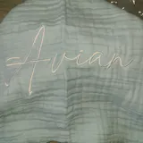Lullaby - Personalised Muslin Gauze Blanket - Sky Blue