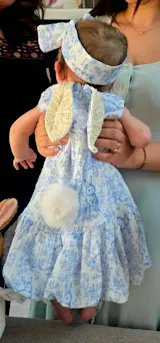 The Little Bunny Story Dress - Blue