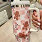 Gingerbread Tumbler 40oz With Handle, Christmas Tumbler, Christmas Cookies Stainless Steel Tumbler With Lid and Straw, Gift for Christmas