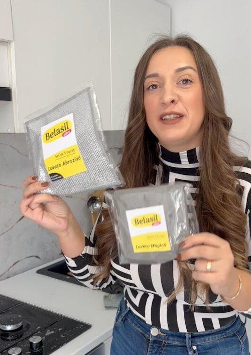 Pachet 10 lavete: 5 microfibră + 5 abrazive