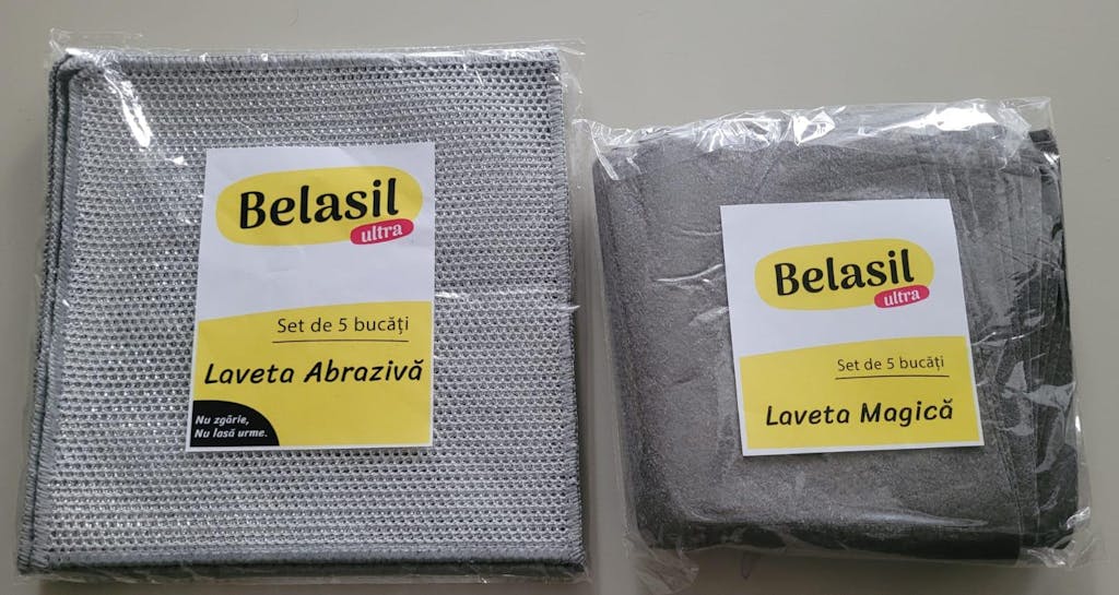 Pachet 10 lavete: 5 microfibră + 5 abrazive