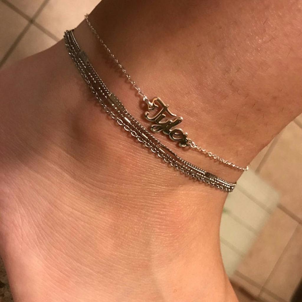 Personalized Ankle Name Bracelet