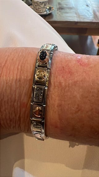 Nomination Composable Link Family Promises Knot, 9K Rose Gold & Enamel