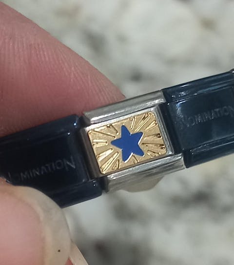 Nomination Composable Link Star, Blue, 18K Gold & Enamel