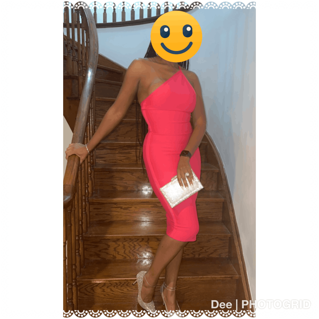 One Shoulder Dress Pink Midi Dress Cocktail Dress