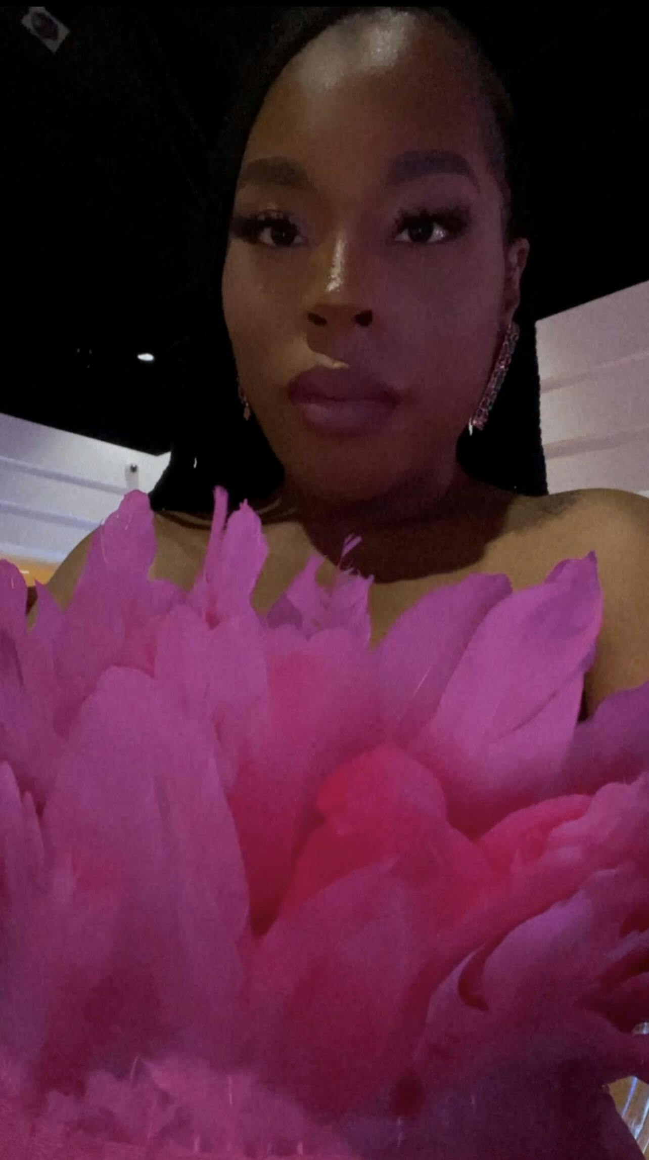 Parry Feather Strapless Midi Bandage Dress