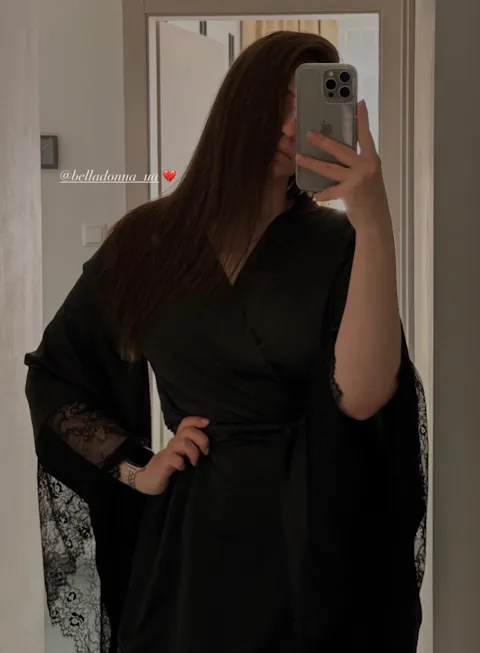 Халат кімоно з мереживом Чорний Ручне пошиття