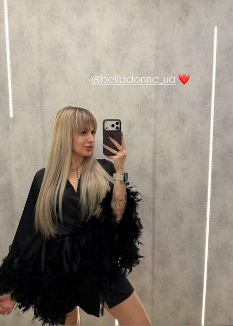 Black feather robe short Handmade