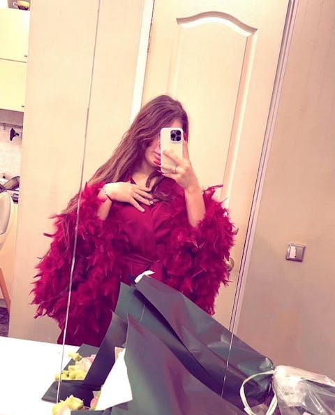 Feather robe for bride Cherry BellaDonnaUa