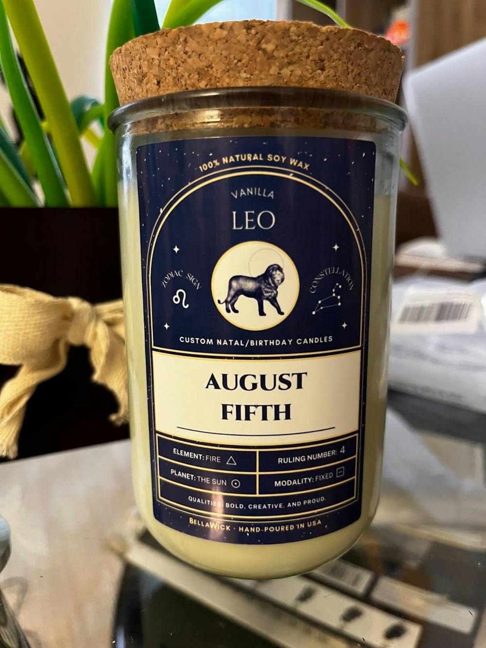 January 1st Birthdate Scented Candle