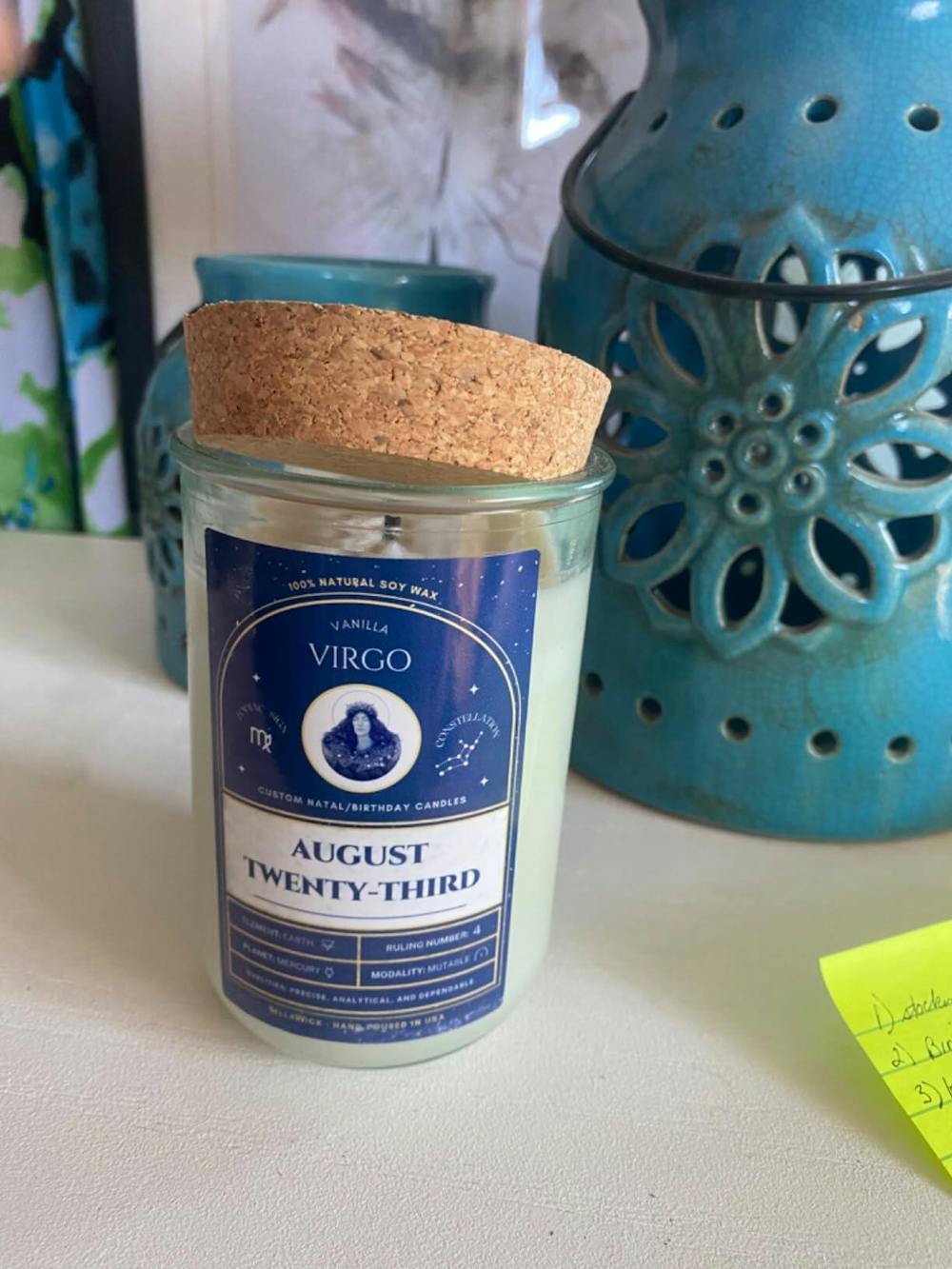 January 1st Birthdate Scented Candle