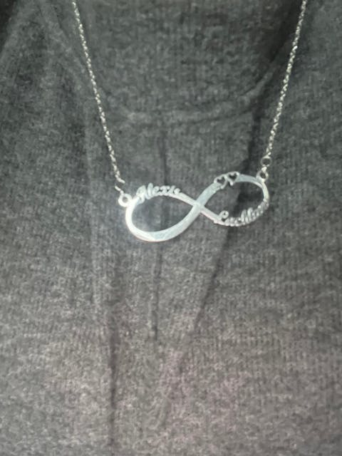 Classic Infinity Name Necklace (Birthstones Optional)