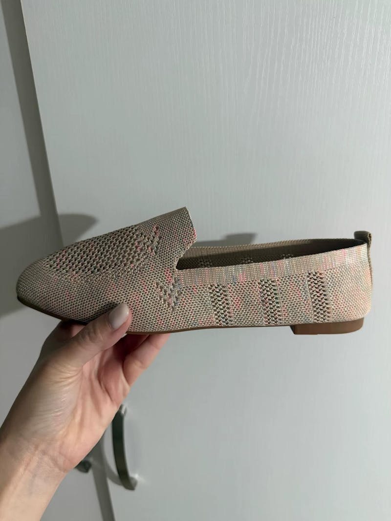 Chic Mesh Loafers – Soft Knit Ballet Flats