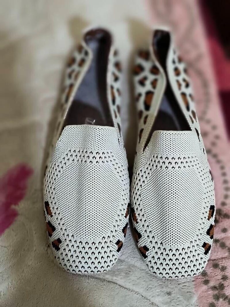 Chic Mesh Loafers – Soft Knit Ballet Flats