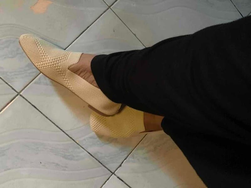 Chic Mesh Loafers – Soft Knit Ballet Flats