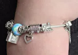 Silver Travel Train Dangle Charm