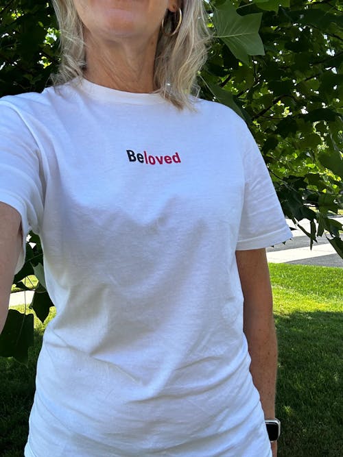 White Unisex Beloved T-Shirt w/Definition/Greek Translation