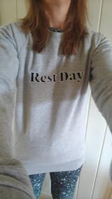 Rest Day Embroidered Sweater