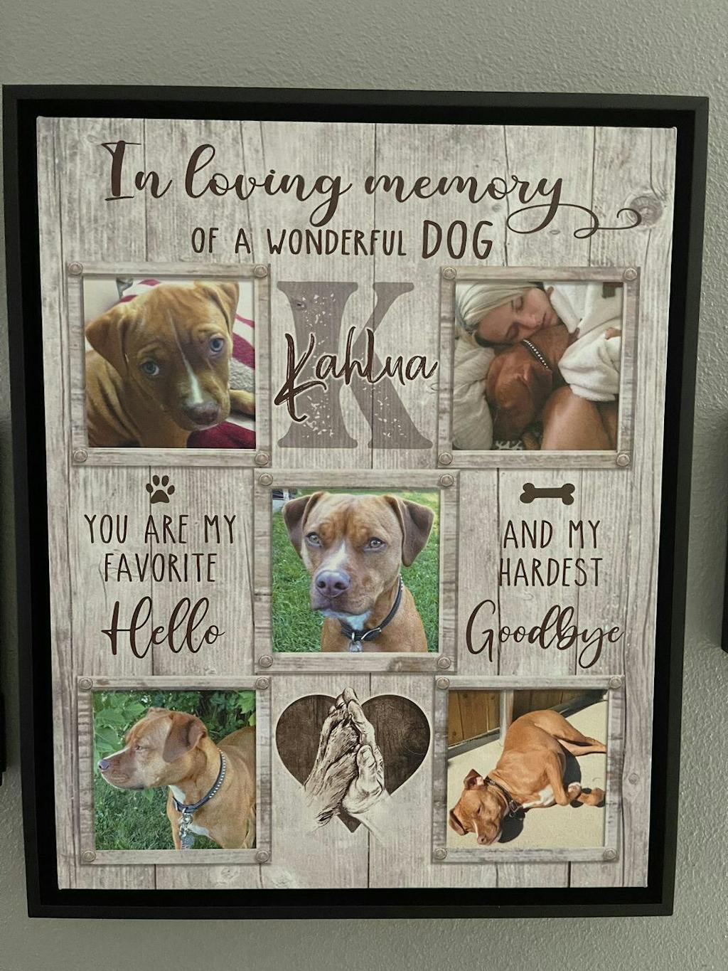 In Memory Of Pet Photo Collage, Dog Memorial Collage Frame, Custom Pet