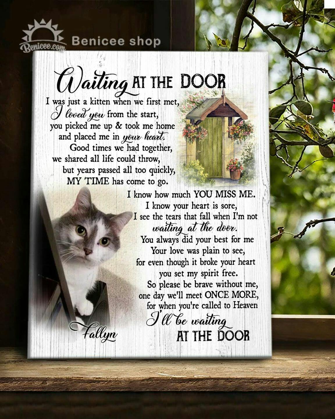 Personalized Cat Loss Gifts, Custom Memorial Cat Wall Art, Cat Memorial ...