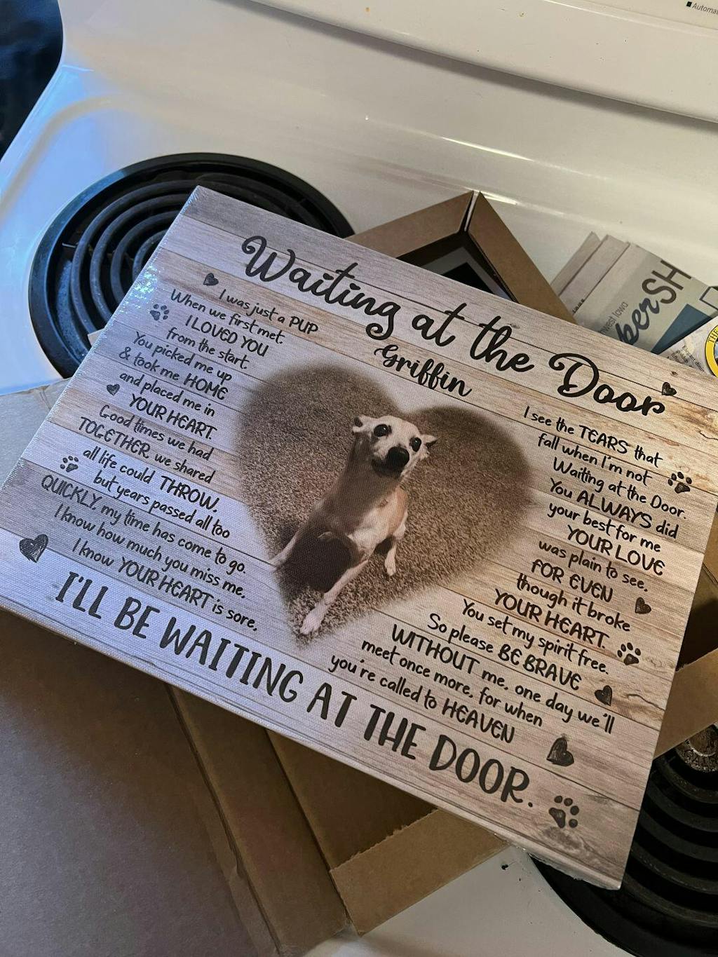 Custom Photo Pet Memorial Wall Art, Dog Passed Away Gift, Pets In