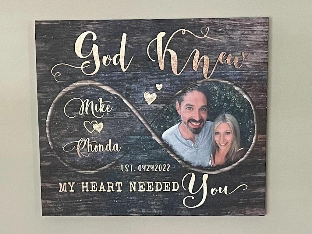 Anniversary Gift For Couples, Personalized Photo Gift, God Knew My