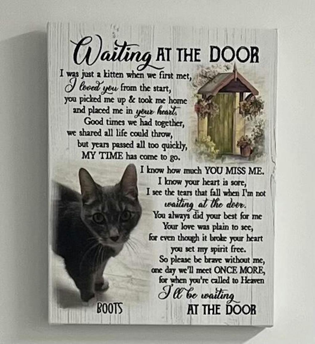 Personalized Cat Loss Gifts, Custom Memorial Cat Wall Art, Cat Memorial ...