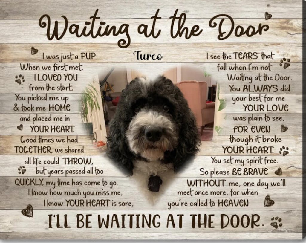 Custom Photo Pet Memorial Wall Art, Dog Passed Away Gift, Pets In