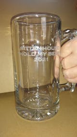 BenShot Beer Mug with Real .50 Caliber Bullet - Made in The USA