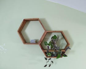 Wandregal "Olaf" - Hexagon