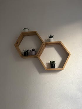 Wandregal "Olaf" - Hexagon