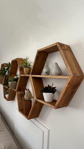 Wandregal "Olaf" - Hexagon