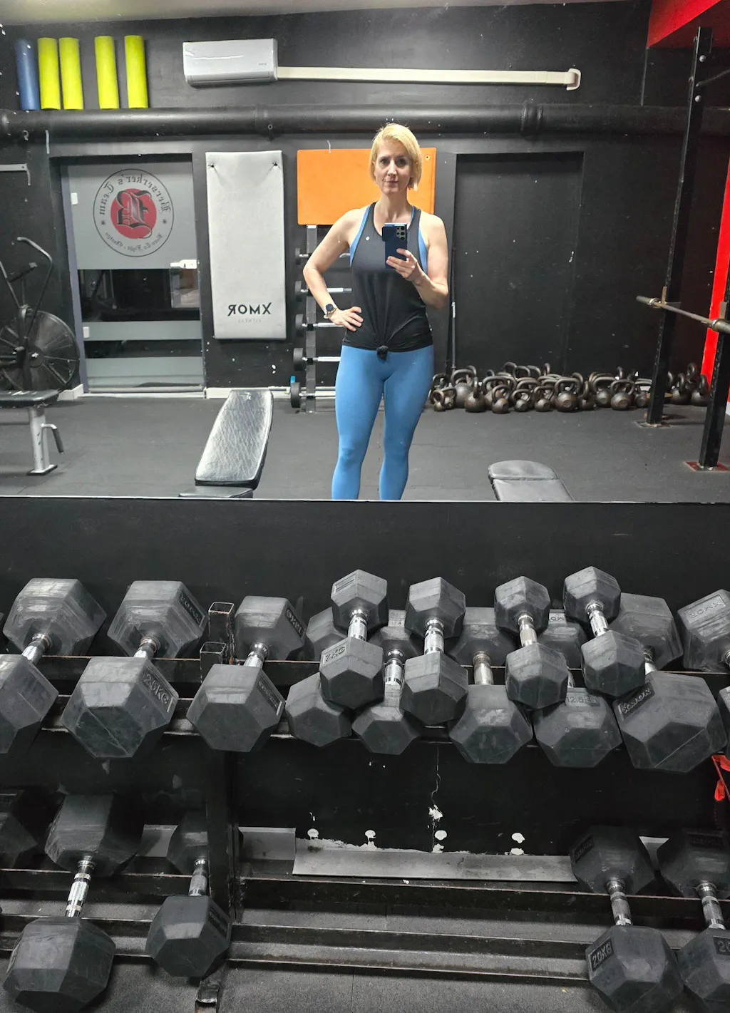 Niebieskie Legginsy Sportowe - Morning Dew