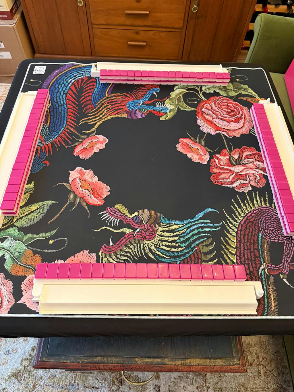 YEAR OF THE DRAGON MAT - BLACK