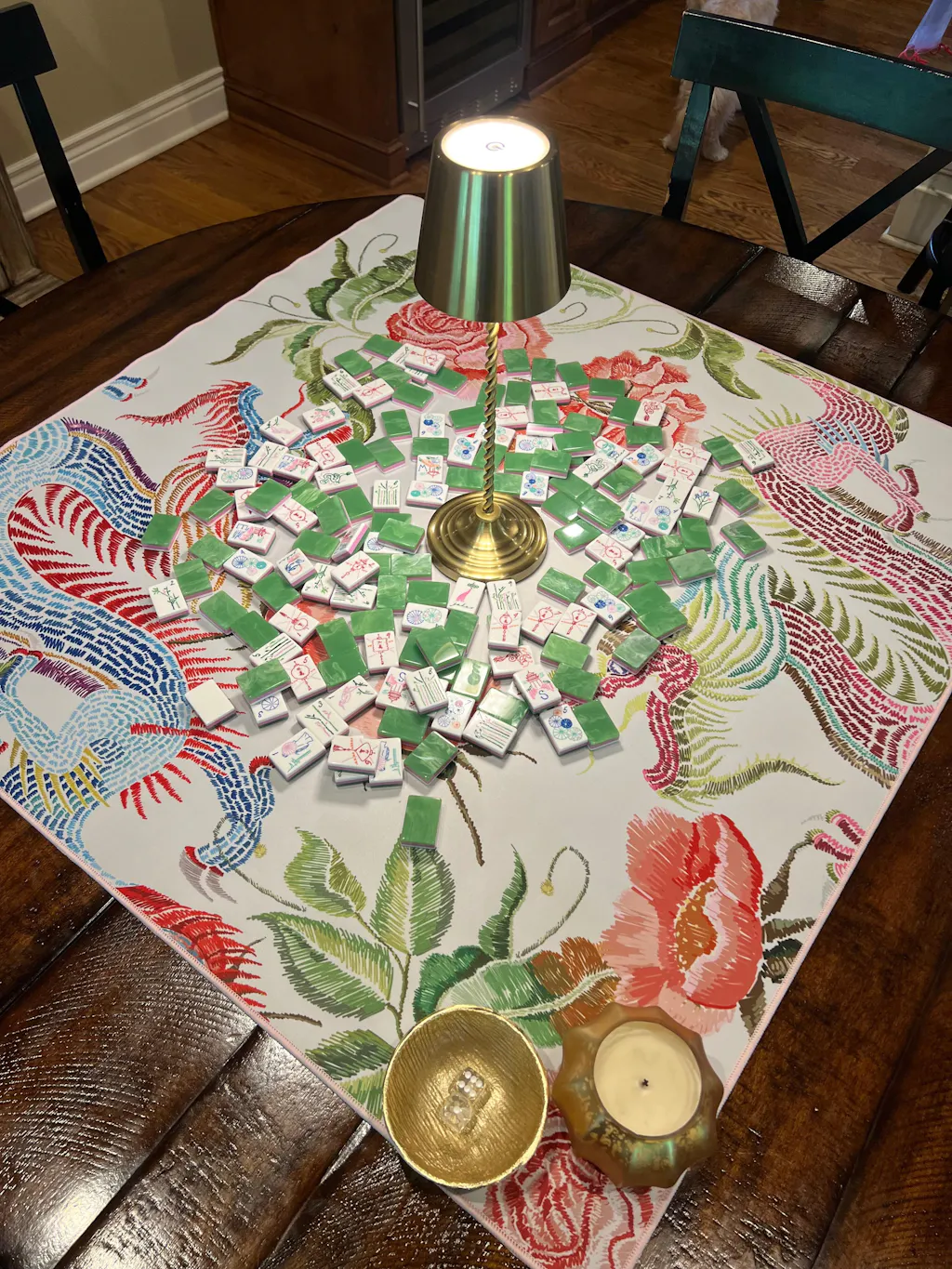 YEAR OF THE DRAGON MAT - DOVE WHITE